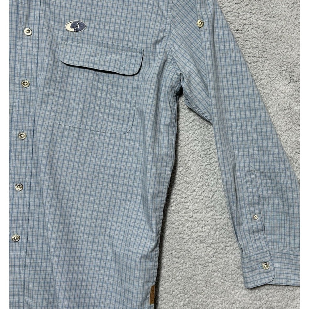 Mossy Oak Fishing Blue Performance Vented Shirt‎ Button Down SZ XL Boating - Picture 13 of 16
